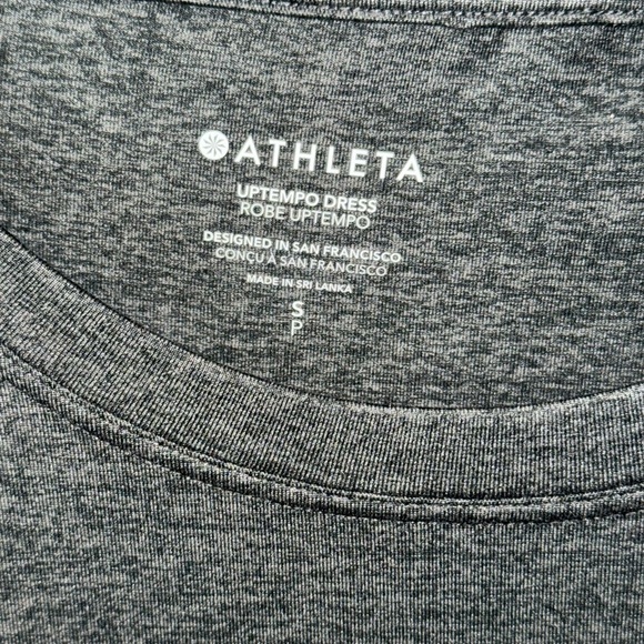 HTF ATHLETA Uptempo Dress Women's Size Small in Black Heather Long Sleeve - Picture 5 of 6